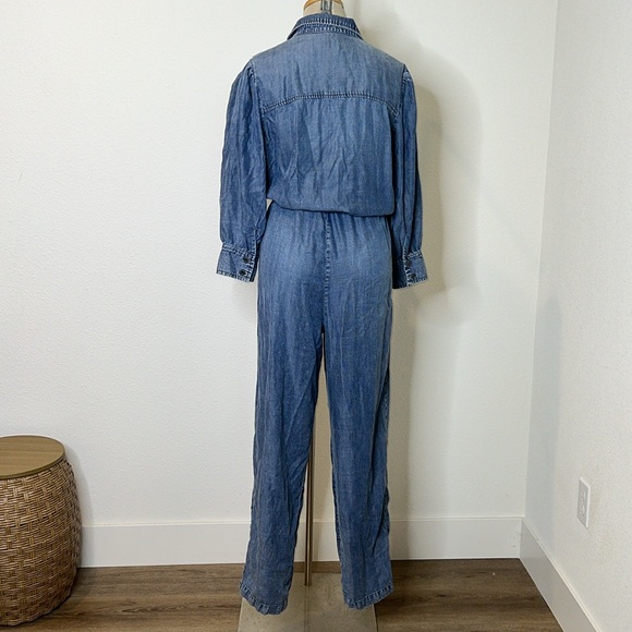 Wash Lab Soft Denim Chambray Jumpsuit - Picture 2 of 5